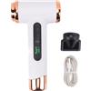 CHICIRIS Asciugacapelli, Asciugacapelli da 15000 MAh, Asciugacapelli Ricaricabili USB da 15000 MAh con USB Ricarica il Caldo Freddo 200w per il Dormitorio degli Studenti (WHITE)