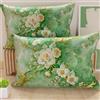 PETTI Artigiani Italiani - Coppia di Federe Cuscino 40x145 cm in Microfibra, Cuscini Arredo Camera da Letto, Divano, Salotto, Set 2 Fodere Copricuscino, Federa Floreale 06 3, 100% Made in Italy