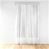 Douceur d'Intérieur Karla Coppia di Tende a Vetro con Passanti, 2 x 70 x 240 cm, Tessuto Intrecciato e Applique, Bianco