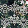 kockuu 6 fiocchi di neve in argento grandi ornamenti da 30,5 cm con glitter in plastica per inverno, interni ed esterni, albero di Natale, decorazioni per stanze giganti, fiocchi di neve