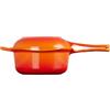 Le Creuset Casseruola multifunzione 2-in-1 Evolution in ghisa vetrificata, diametro 22 cm, 2.3 L, Arancione, 25044220902460