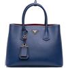 Prada Pre-Owned - Borsa a tracolla media in pelle Saffiano Cuir Double 2000-2025 - Donna - pelle/Pelle Saffiano - Taglia unica - Blu