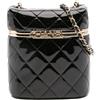 CHANEL Pre-Owned - Trousse make up con logo e finitura lucida trapuntata 2021-2025 - Donna - pelle lucida/pelle - Taglia unica - Nero