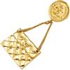 CHANEL Pre-Owned - Spilla con medaglione CC 1980-1990 - Donna - placcatura in oro - Taglia unica