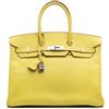 Hermès Pre-Owned - Borsa a mano Birkin Retourne 35 in pelle Epsom 2012 - Donna - pelle di vitello - Taglia unica - Giallo