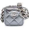 CHANEL Pre-Owned - Borsa a tracolla Coco Punk Cube metallizzata 2021 - Donna - pelle di agnello - Taglia unica - Argento