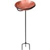 Monarch Abode Monarch - Abbeveratoio per uccelli in puro rame con supporto in ferro da 86,4 cm