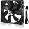 AABCOOLING Black Silent Fan 12-120 mm Ventola per alloggiamento PC silenziosa ed efficace con 4 pad anti vibrazioni, 12 V, ventilazione PC, 12 cm, ventilazione PC, ventilatore PC, 20,9 DB(A), 115,5