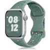 MaEiol Sportivo Cinturino per Apple Watch 49mm /45mm /44mm /42mm /46mm(Series 11/10), Bracciale Morbido Silicone Traspirante Cinturino per Apple Watch Ultra/SE/Series 11 10 9 8 7 6 5 4 3 2 1,Verde
