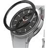 Ringke Bezel Styling Compatibile con Cover Samsung Galaxy Watch 4 Classic 46mm, Ghiera Anti Graffio Acciaio Inossidabile Adesiva Accessorio - Black (46-41)