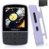 YOTON Bluetooth 5.2 MP3 Player, 64GB Portable Sports Music Clip, HiFi Audio, Independent Volume, FM Radio, with Headset, Supports up to 128GB, Viola