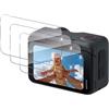 QULLOO Pellicola Vetro Protettiva per Insta360 GO Ultra, Durezza 9H Anti-graffio HD Vetro Temperato Fotocamera Protezione [3 Pezzi]