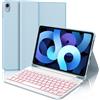 WINCHKING Tastiera per iPad Air 5 Generazione, Custodia con Tastiera per iPad Pro 11, Cover Tastiera Bluetooth Retroilluminata Magnetica Staccabile Italiano per iPad Air 4/5, iPad Pro 11 4/3/2/1 Gen, Azzurro