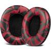SOULWIT Cuscinetti di Ricambio per Sony MDR-7506 MDR-V6 MDR-V7 MDR-CD900ST Monitor Cuffie, Cuscinetti Auricolari con Pelle Proteica Più Morbida, Schiuma ad Alta Densità - Tempesta Rossa