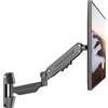 PUTORSEN Support Mural Ecran PC de 17-42 Pouces Écran PC et TV, Bras Ecran PC, Support Ecran PC Mural, Inclinaison, Pivotement, Rotation et Hauteur Réglable, Load 12KG, VESA 75/100 mm