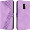 OKZone Cover per Samsung Galaxy A8 2018/A5 2018/A530, Custodia in Pelle Samsung A8 2018/A5 2018/A530, Cover a Libro Magnetica Portafoglio Folio PU Pelle Flip Caso con Wallet Case Cover (Porpora)