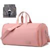 Outplea 47L Borsa da Viaggio Pieghevole Uomo Donna, Borsa Porta Abiti Grande con Scomparto per Scarpe, Borse Sportivo Multitasche con Tracolla per Fine Settimana, Rosa