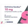 SANDOZ SpA CETIRIZINA SAND*7CPR RIV 10MG