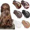 JWTRSVTY 6 PCS Fermaglio Piatto Da Donna, Pinza Capelli In Plastica Leopardate, Eleganti Mollettone Capelli Donna, Fermagli Francesi Opachi Capelli, per Sport, Ufficio e Styling Quotidiano(6 Colori)