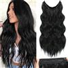 BUPPLER Halo Extension per capelli, 50,8 cm, filo invisibile, nero corvino