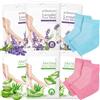 Henjunu 6 paia Maschera Piedi Esfoliante,Maschera Piedi,mit 2 calzini idratanti per tallone,Intensivo Nutriente,Rimozione Della Pelle Morta,Desquamazione di Calli(Aloe Vera + Lavanda)