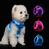 Feycig Pettorina luminosa per cani ricaricabile a LED, luminosa e riflettente, per cuccioli di piccole dimensioni, pettorina per cani, pettorina per cani, imbracatura traspirante (blu, X-Small)