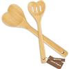 Puluole Love Spoons, 2 cucchiai in legno a forma di cuore, utensili da cucina di alta qualità, regali per donne, mamma, nonna, cuori, regali per cuochi e coppie