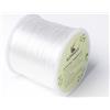 KONMAY Corda elastica per braccialetti, 1 rotolo da 0,8 mm, corde estensibili, 410 metri di filo di cristallo bianco elastico per la produzione di braccialetti e perline