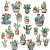 CRASPIRE 8 Fogli Adesivi per Finestre di Cactus 8 Stili Grandi Piante Verdi Succulente Botaniche Tropicali Adesivi da Parete in Vetro Staccabili e Attaccabili in Plastica Impermeabile Anticollisione