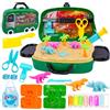 TAVADA Dinosauri Plastilina Giocattoli,Pasta Modellabile Bambini Dinosauro,Set di Plastilina Dough per Bambini,Formine per Plastilinas,Giochi Bambinis Regalo per Ragazzi e Ragazze dai 3 ai 12 Anni