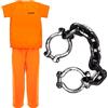 I LOVE FANCY DRESS LTD Costume da CARCERATO Arancione Unisex per Adulto. Costume da DETENUTO, Prigioniero, PIEDIPIATTI E RAPINATORI. Parte Superiore Arancione & Pantaloni (Taglia: Media)