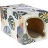 TIAKI Tunnel per gatti TIAKI Nature con foglie disegnate - P 30 x H 30 x L 40 cm