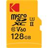 Kodak - Scheda MicroSD da 128 GB, UHS-II U3 V60, ad alta velocità, 300 MB/s in lettura, 160 MB/s in scrittura, video 4 K/8 K, ideale per fotografia e videografia, adattatore SD incluso