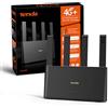 Tenda 4G08 Router 4G+, Router WiFi con SIM, Modem 4G AC1200 Dual-Band, LTE Mobile CAT6 300Mbps, Scheda Nano SIM, 4 Antenne Esterne, Porta LAN/WAN Gigabit, OpenVPN, MU-MIMO, Mesh Wi-Fi+, Plug & Play