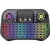 LONGYI i10 Mini Tastiera Wireless, Smart TV Tastiera Mini Wireless Retroilluminata con Mouse Touchpad, Bluetooth e 2.4GHz USB Tastiera per Android TV Box/HTPC/PC/Pad/Notebook/Projector