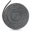 Yudobliss Guarnizione Stufa a Legna, 12mm x 2,5m Guarnizione per Porta Stufa, Tappeto per Caminetto in Fibra di Vetro, Linea di Tenuta per Porte di Caminetti, per Stufe, Porta del Forno, Caminetti