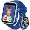 JoJoego 4G Smartwatch Bambini, Impermeabile IP68 Orologio Smartwatch Bambini con Videochiamate e Chiamate, WhatsApp, Wi-Fi, Chat Vocale, GPS, SOS, SMS, Modalità Scuola Smart Watch per Ragazzi e Ragazze Blu