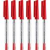 Staedtler Penne a sfera a punta media, 0,5 mm, 430 m, punta liscia, inchiostro rosso, confezione da 6