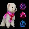 Feycig Pettorina luminosa per cani ricaricabile a LED, luminosa e riflettente, per cuccioli di piccole dimensioni, pettorina per cani, pettorina per cani, imbracatura traspirante (rosa, X-Small)