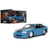 Jada Fast & Furious 1:24 1989 Ford Mustang GT auto pressofusa, giocattoli per bambini e adulti