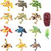 WANGCL 12PCS Plastica Rane Giocattolo Mini Realistico Rana Figurine Colorate Galleggianti Rana Figure Artigianato Decorazione per Stagno Vivarium ecc