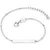 Engelsrufer Bracciale da donna in argento sterling, spazio per incisioni in argento, chiusura a moschettone, lunghezza regolabile, senza nichel, dimensioni: 17 + 3 cm, 17+3cm, Argento sterling,