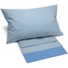 Caleffi 63527 Cotone Bikolor Copriletto Lenzuola per Matrimoniale Letto, Avio