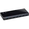 TP-Link UH720 HUB USB, 7 Porte USB 3.0, 2 Porte Esclusive per la Ricarica Rapida 2.4 A, velocità di Trasferimento Fino a 5 Gbps, Nero