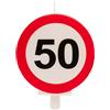 Dekora - Candela di compleanno con Segnale di Divieto per Decorazione di Torte, Numero 50