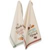 DII Cotone Thanksgiving Holiday Piatto Decorativo Sovradimensionato Caduta di Asciugamani Ricamati, Regalo Perfetto per casa e Cucina, Grata, 18 x 28