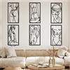 Cindeer 6 pezzi decorazione da parete moderna minimalista astratta donna arte della parete linea singola disegno in metallo linea moderna donna figura corpo sculture per la casa camera da letto bagno