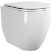 Ceramica kerasan Water Flo filomuro salvaspazio senza brida cm. 48x36 in ceramica bianco lucido di Ceramica Kerasan
