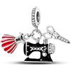 Mon & Sons Catenina di sicurezza per mamma e laurea, con ciondolo a forma di gatto e luna, in argento Sterling 925, compatibile con braccialetti Pandora Moments, 4mm Hole, Metallo Argento sterling, Nessuna