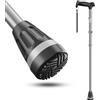 HealthBazaar Bastone da Passeggio Multi-Terreno, Bastoni Pieghevoli per Uomini e Donne, Punte in Cuscino D'aria per Bastone Pieghevole con Assorbimento Degli Urti (Argento, standard)